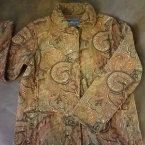 VAn Heusen Flannel Paisley Jacket - Fall Colors - S